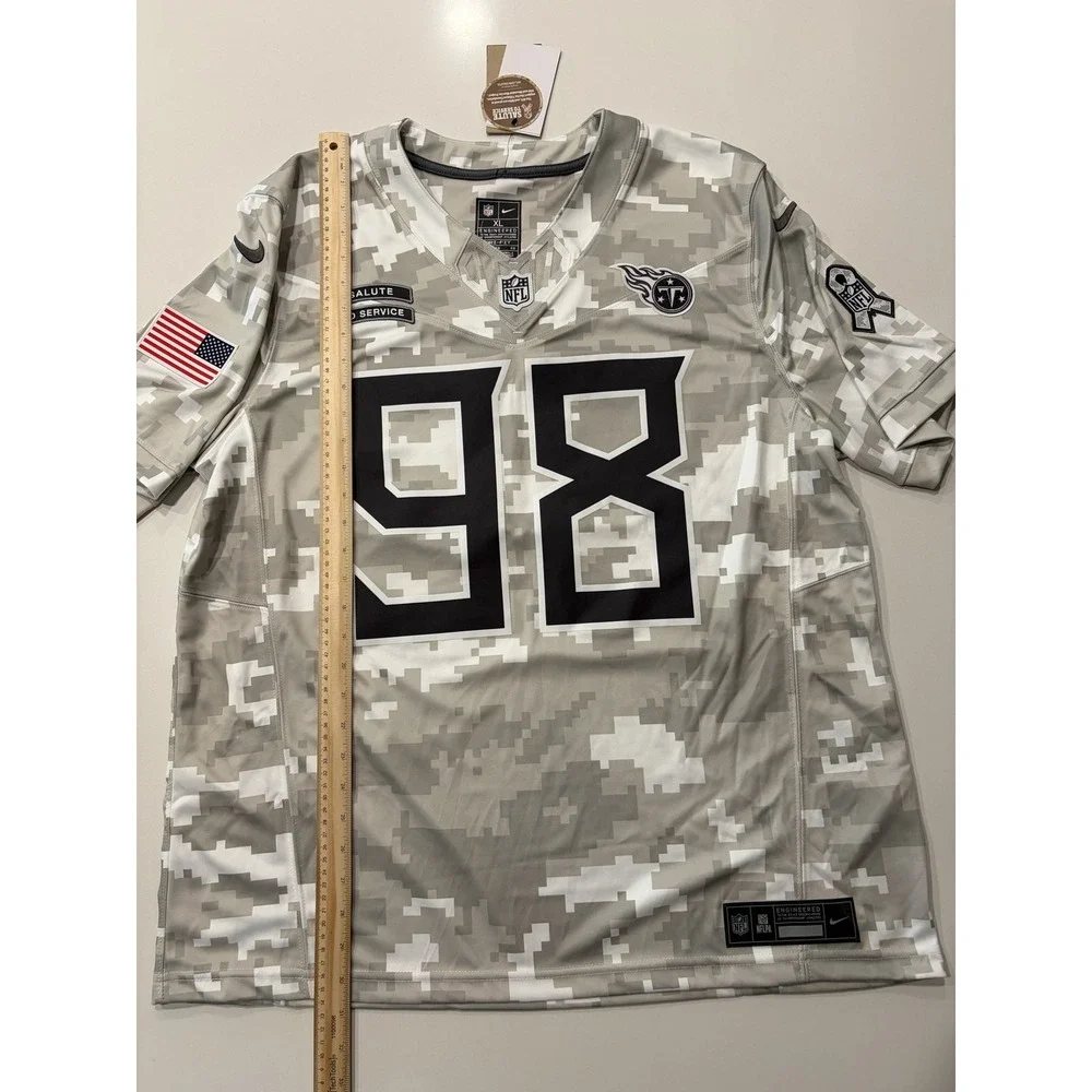 Nike Salute to Service Tennessee Titans Jersey Men's XL Digital Camo #98 Simmons
